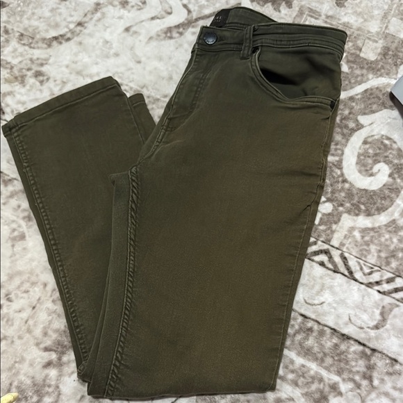 Jachs Olive Green Straight Leg Jeans - Picture 1 of 5